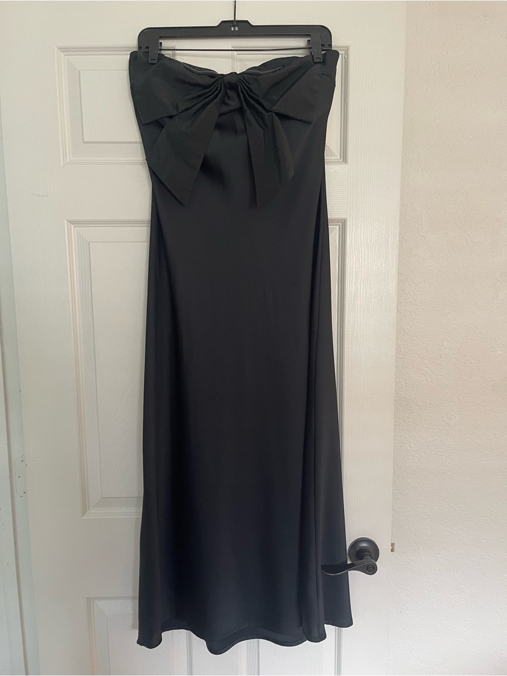 a new day Black Strapless Maxi Dress with Front Bow